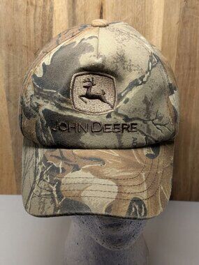John Deere Youth Camouflage Trucker Hat Cap Farm Tractor Snapback Adjustable